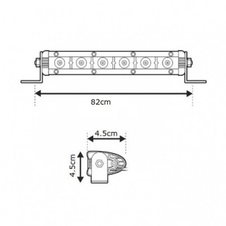 Универсален светодиоден лайтбар (LED light bar) 82см